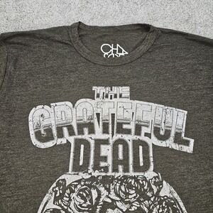 Chaser Grateful Dead Skulls & Rose‎ Size 2XL Green Band T-Shirt Tee Men's Retro